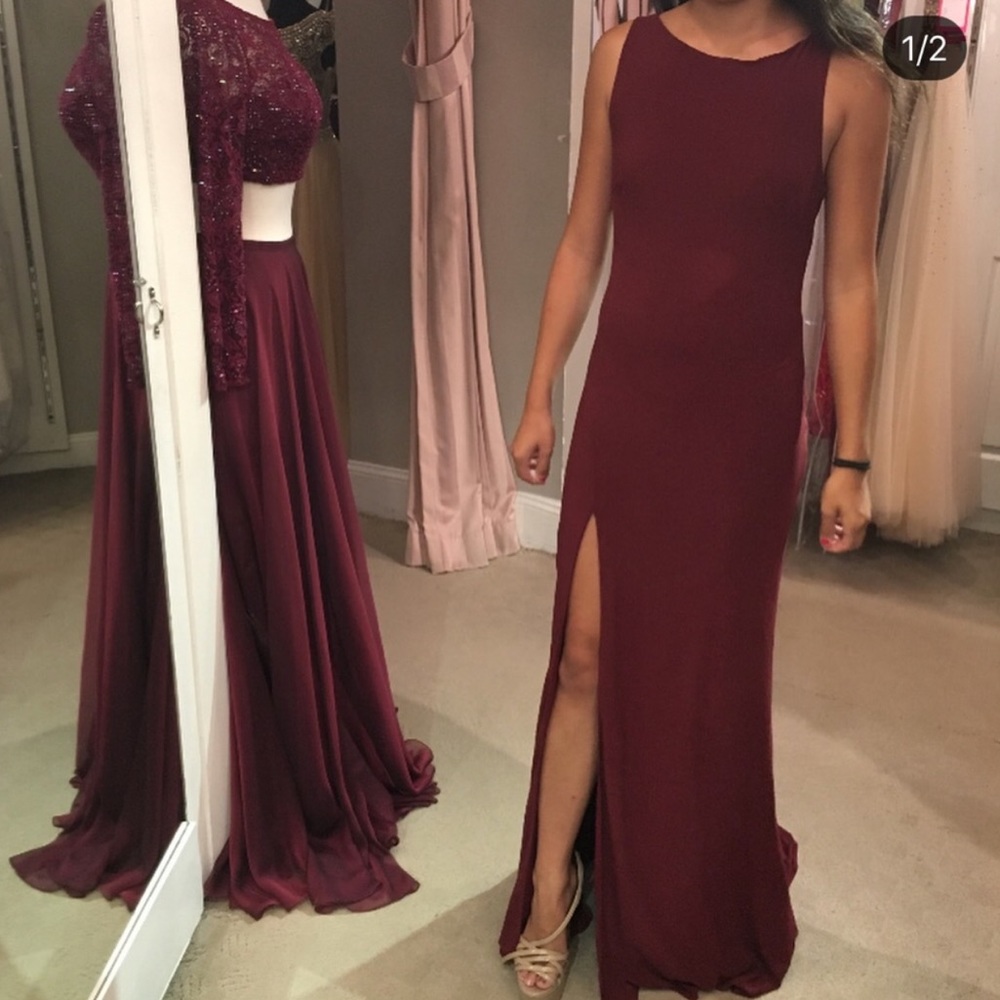 MAROON PROM DRESS